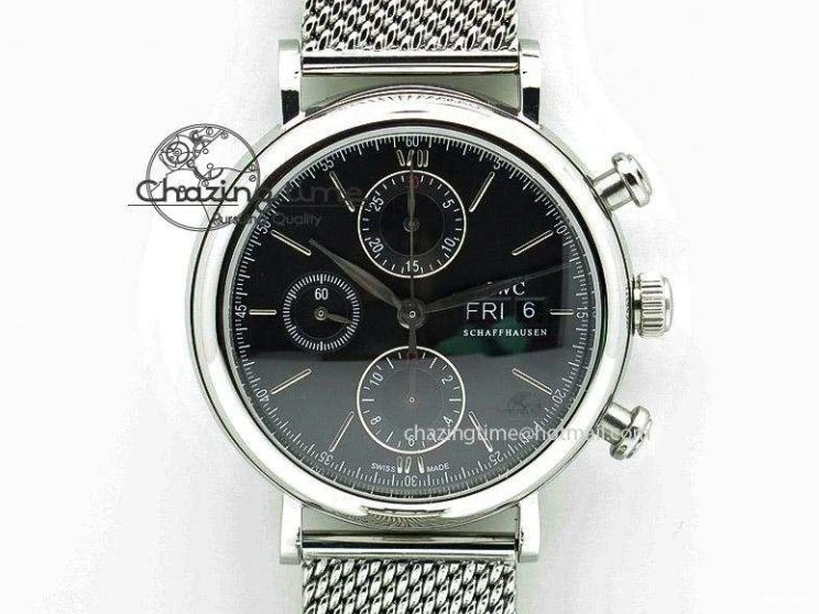 MIROTIME 0228 Portugieser Perpetual Calendar IW503401 V9F 1:1 Best Edition Blue Dial on Black Leather Strap A Contemporary 7114